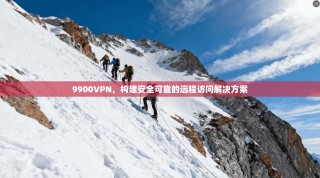 9900VPN，构建安全可靠的远程访问解决方案