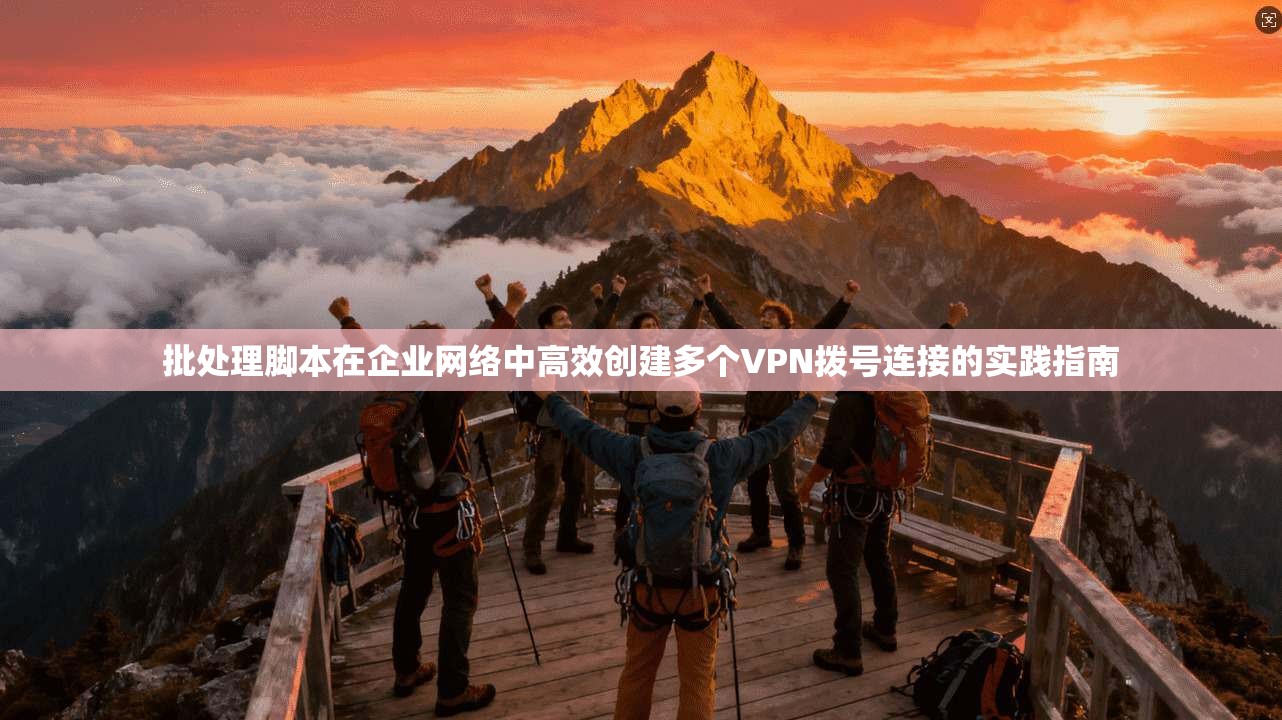 批处理脚本在企业网络中高效创建多个VPN拨号连接的实践指南